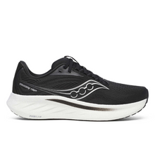 Load image into Gallery viewer, Saucony Men&#39;s Ride 18 Running Shoes - WIDE FIT (Black/White)
