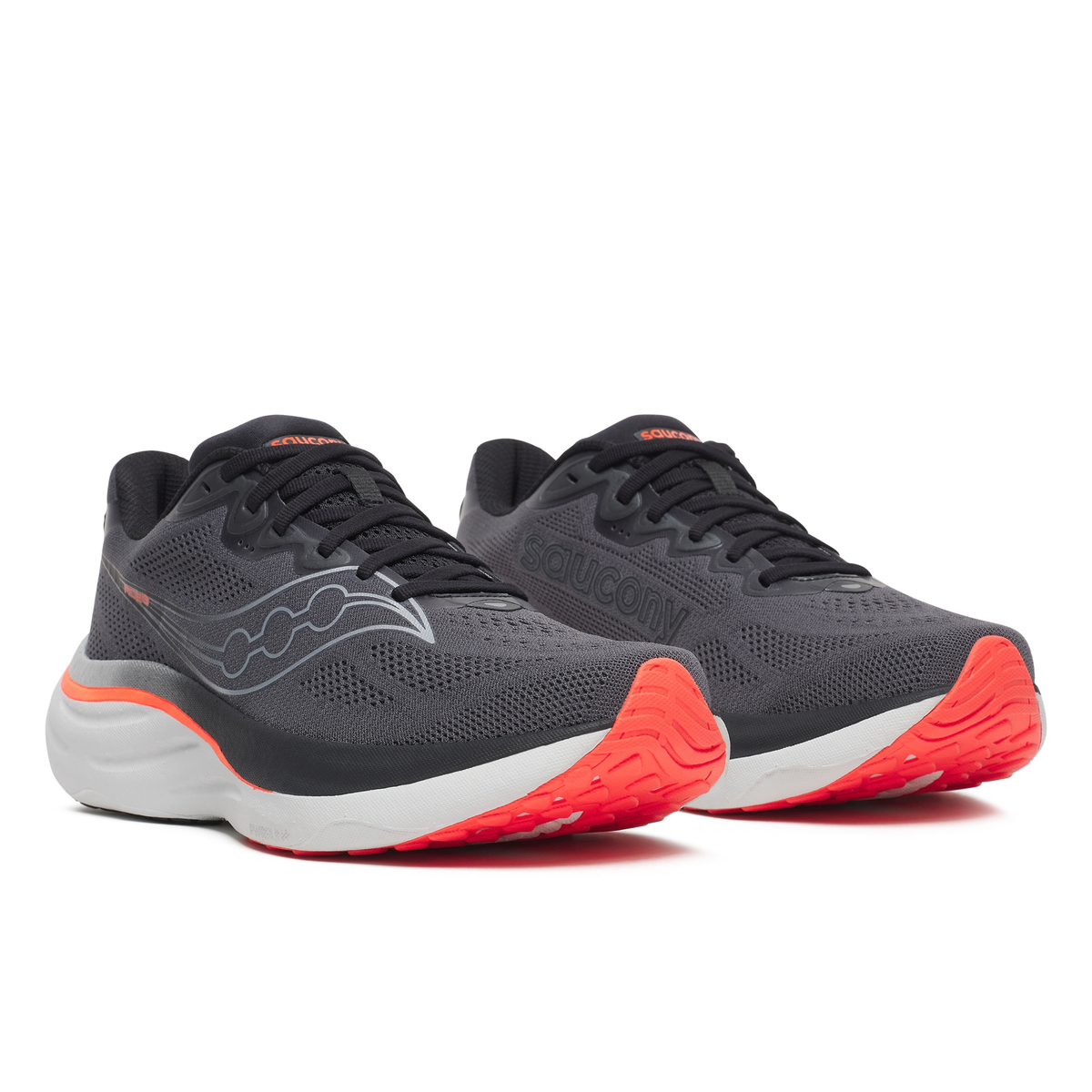Saucony Men's Ride 19 Running Shoes Carbon Black 1007 S21055
