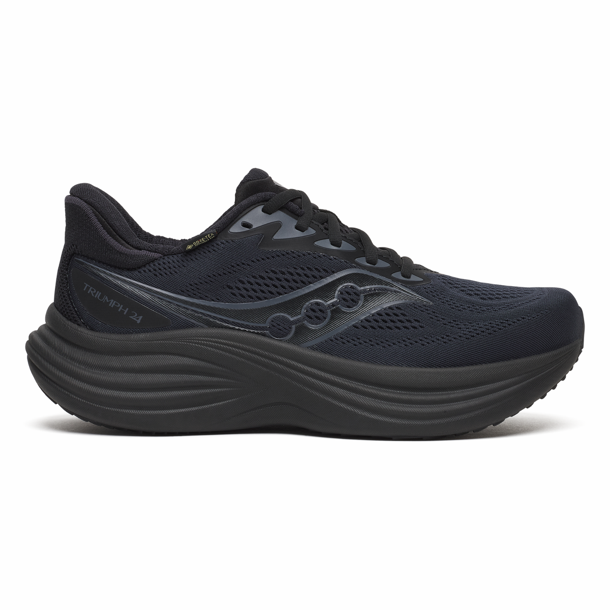 Saucony Men's Triumph 24 Gore-Tex Running Shoes (Triple Black)