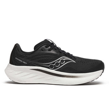 Load image into Gallery viewer, Saucony Women&#39;s Ride 18 Running Shoes - WIDE FIT (Black/White)
