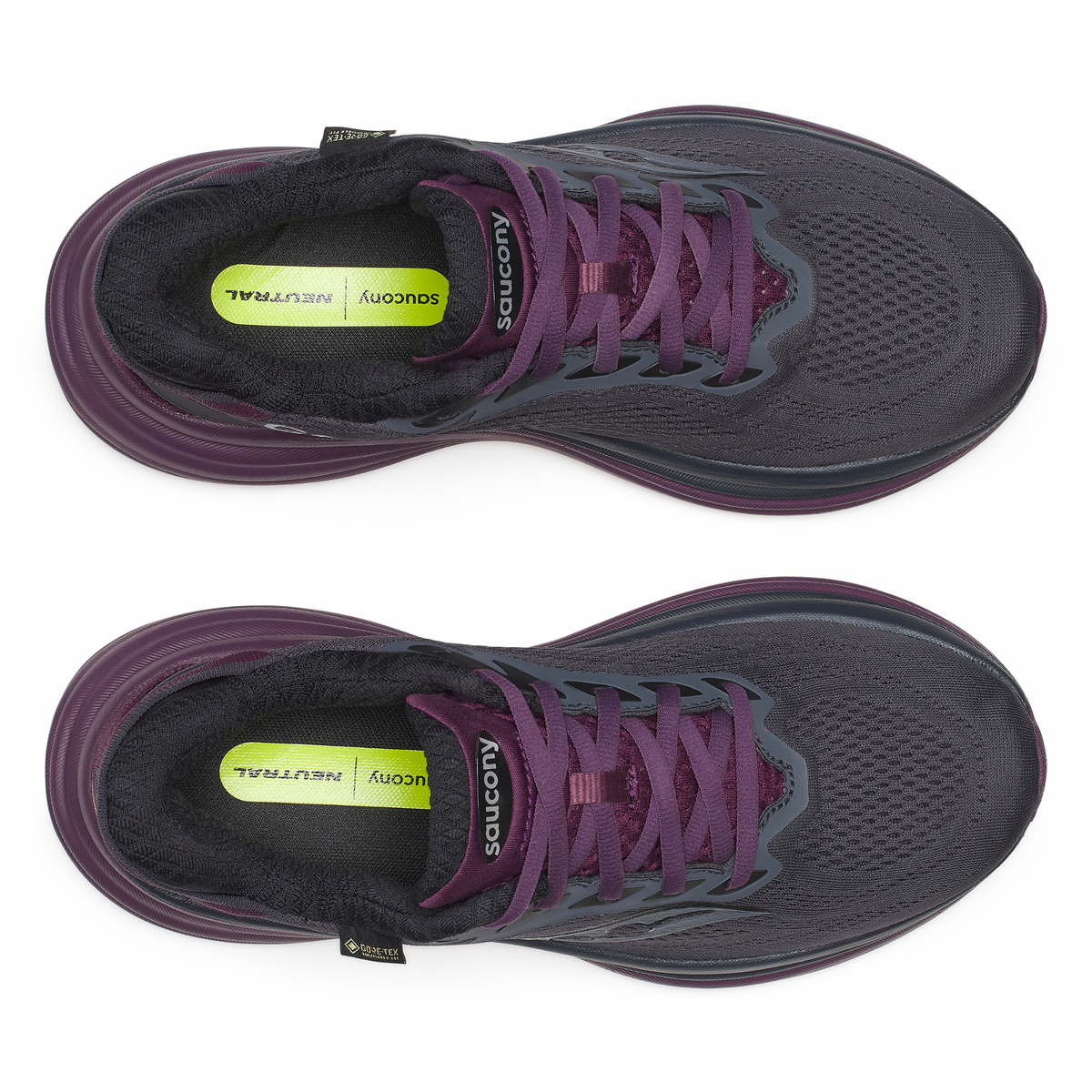 Saucony Women's Triumph 24 Gore-Tex Running Shoes (Ebony/Eggplant)