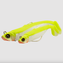 Load image into Gallery viewer, Savage Gear Minnow Weedless 2+1 Soft Lure (12.5cm/Sinking/28g)(Green/Silver)
