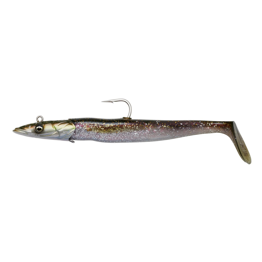 Savage Gear Sandeel V2 2+1 Lure (12cm/Sinking/22g)(Green Silver)