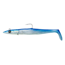 Load image into Gallery viewer, Savage Gear Sandeel V2 2+1 Lure (14cm/Sinking/33g)(Blue Pearl Silver)
