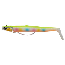 Load image into Gallery viewer, Savage Gear Sandeel V2 Weedless 2+1 Lure (13cm/Sinking/33g)(Lemon Candy)
