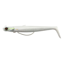 Load image into Gallery viewer, Savage Gear Sandeel V2 Weedless 2+1 Lure (13cm/Sinking/33g)(White Pearl Silver)
