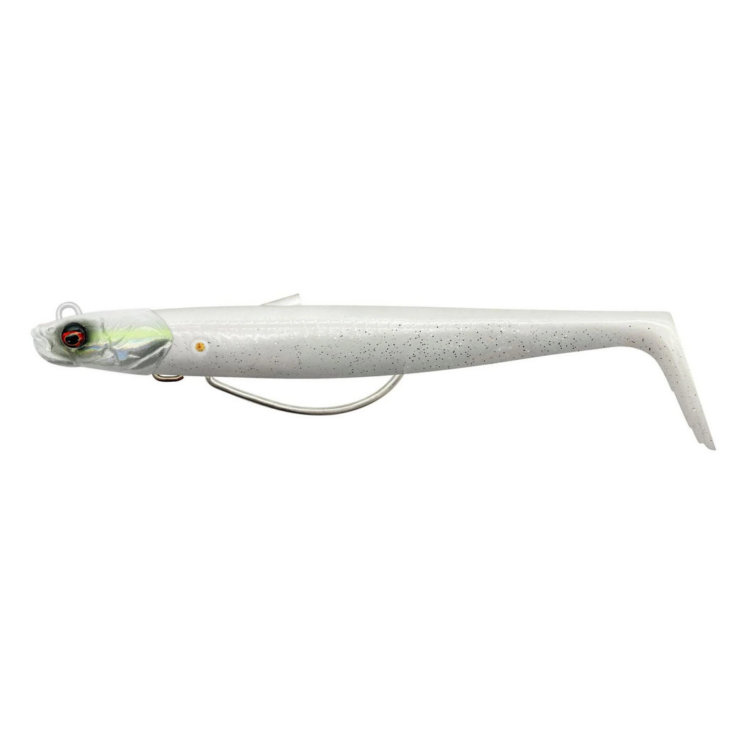 Savage Gear Sandeel V2 Weedless 2+1 Lure (11.5cm/Sinking/22g)(White Pearl Silver)