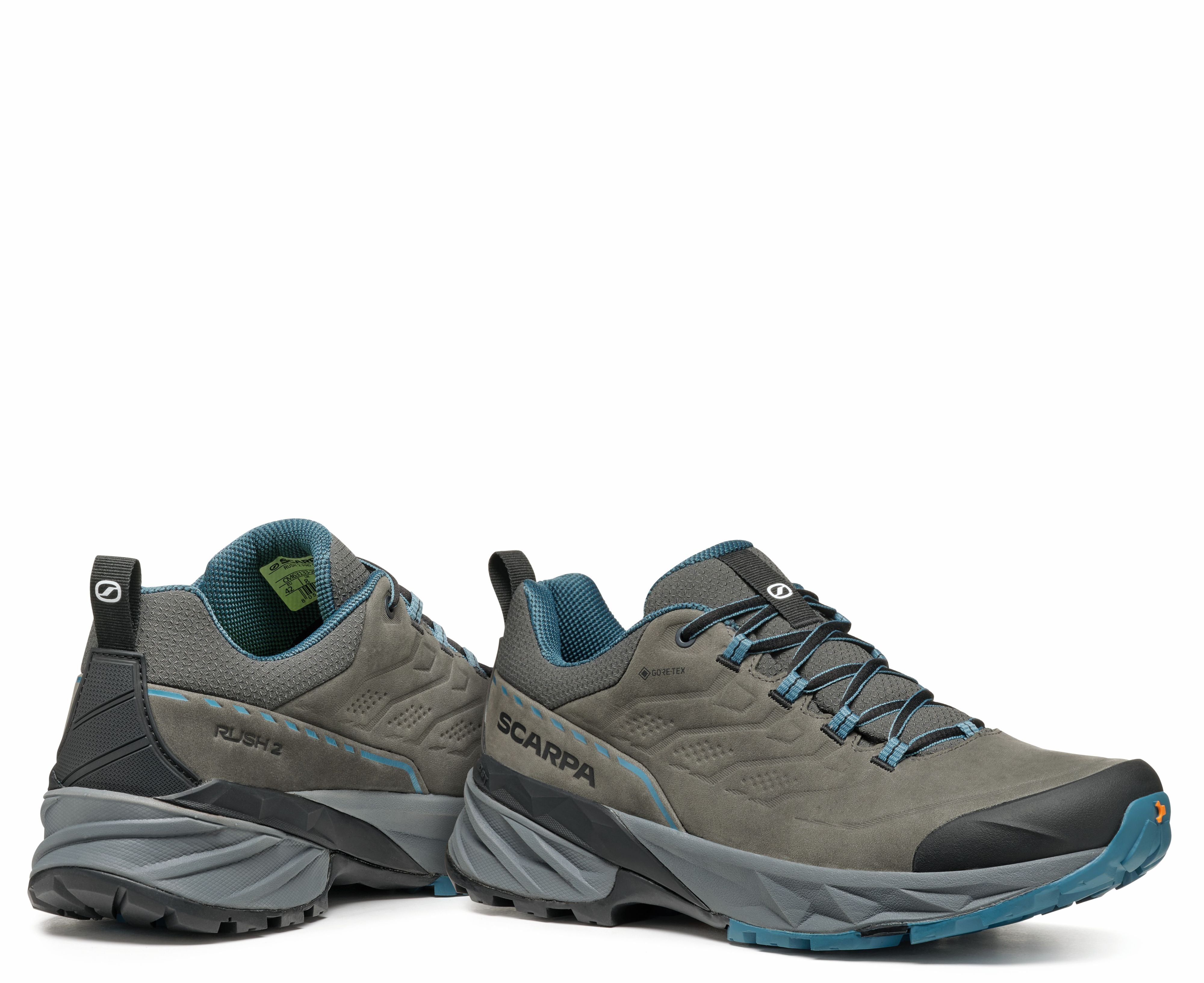 Scarpa Men's Rush 2 Pro Gore-Tex Trail Shoes (Titanium/Ocean)