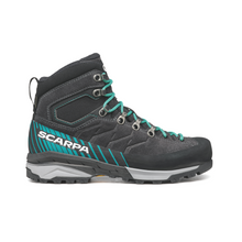 Load image into Gallery viewer, Scarpa Women&#39;s Mescalito Trek Gore-Tex Mountaineering Boots (Dark Anthracite/Tropical Green)
