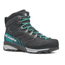 Load image into Gallery viewer, Scarpa Women&#39;s Mescalito Trek Gore-Tex Mountaineering Boots (Dark Anthracite/Tropical Green)
