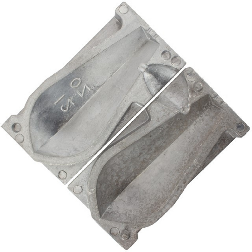 SeaTech Lead Mould Boat Bomb + 50 Brass V Clips (12oz)