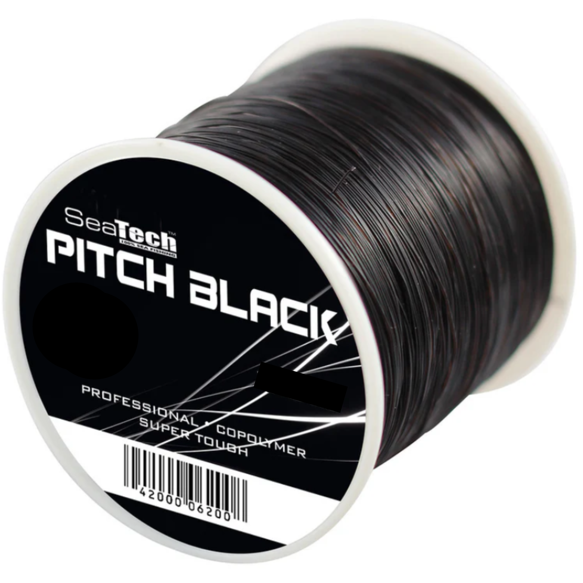 SeaTech Pitch Black Monofilament Line (25lb/0.45mm/590m)