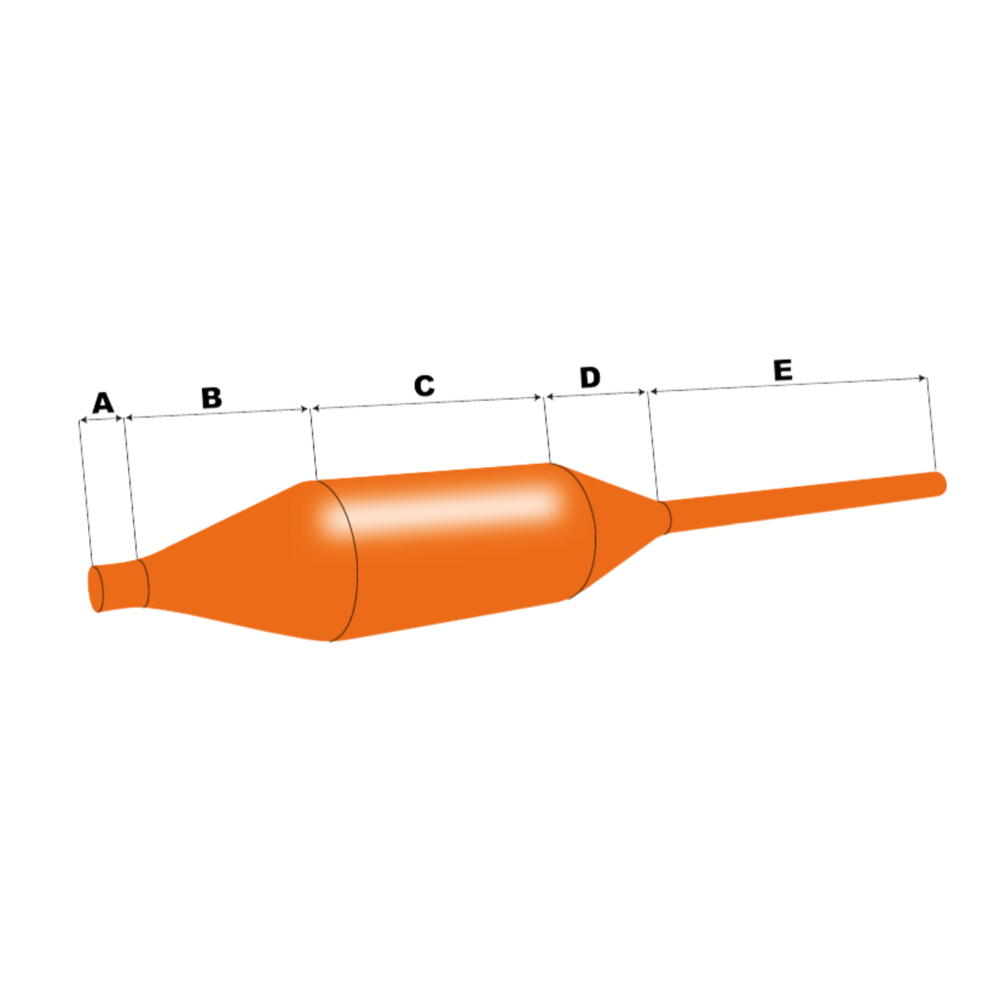 Secura Weight Foward Flyline (WF4F/25m)(Hi-Vis Orange)