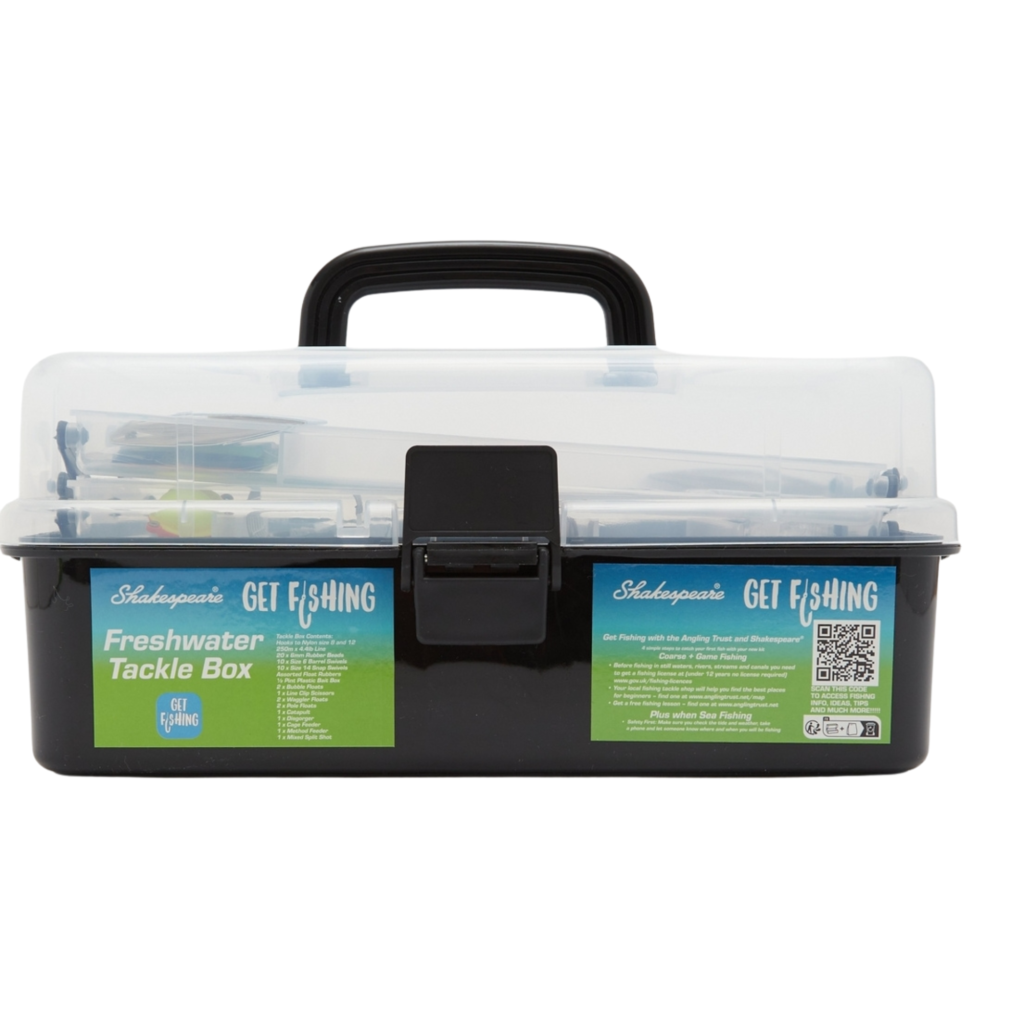 Shakespeare Get Fishing Freshwater Tackle Box + Assorted Terminal Tackle