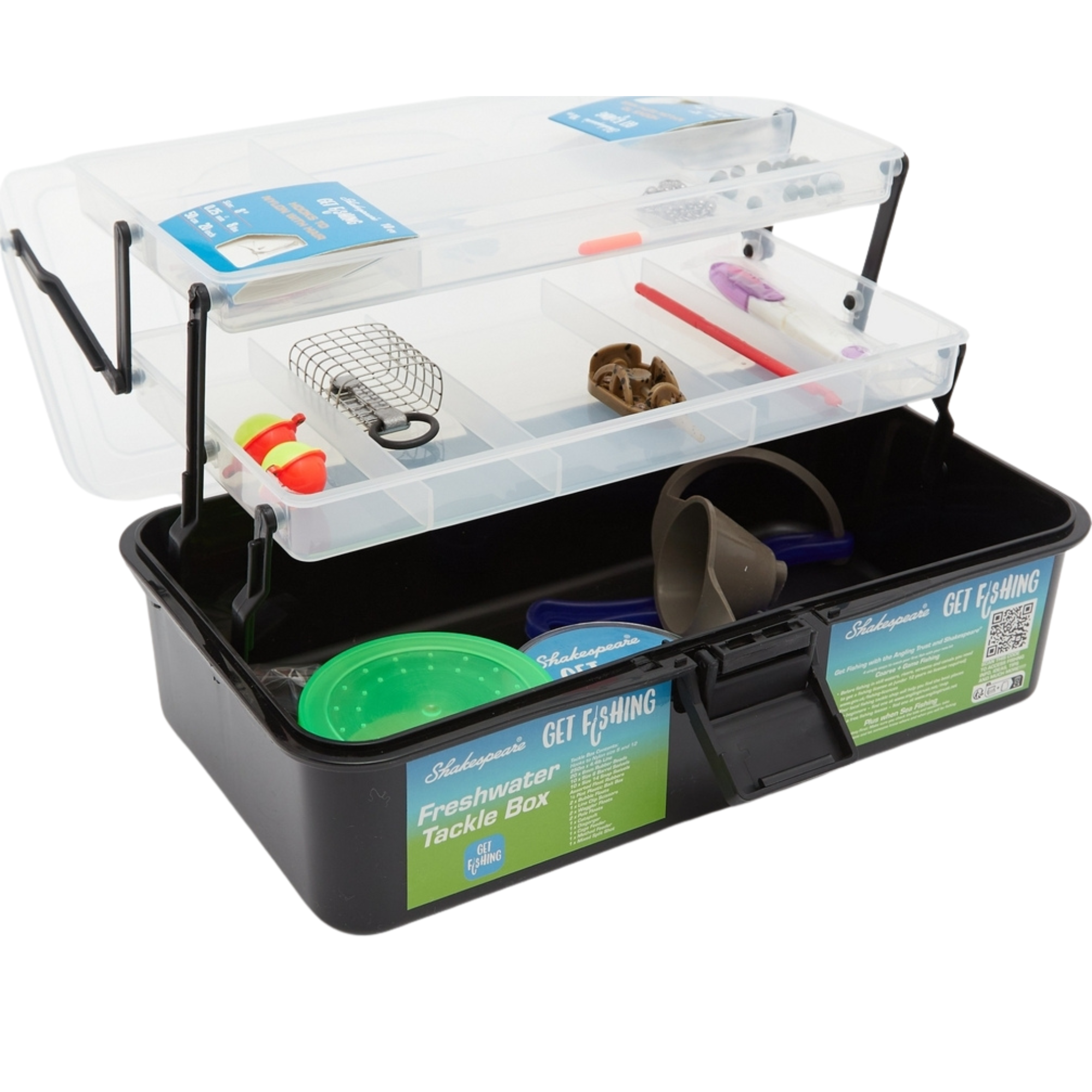 Shakespeare Get Fishing Freshwater Tackle Box + Assorted Terminal Tackle