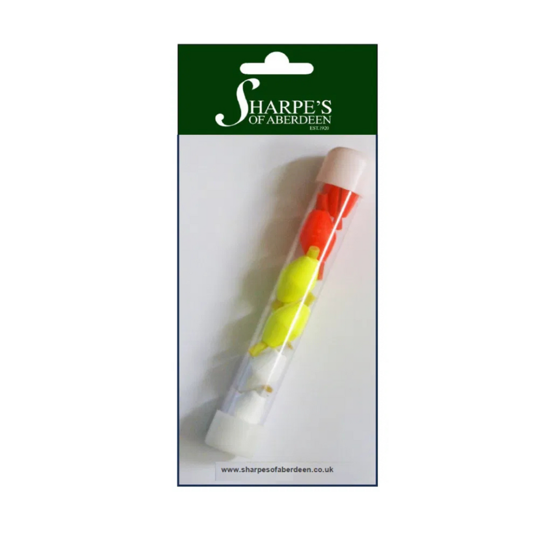 Sharpes Fly Fishing Foam Strike Indicators (Small)(Red/White/Yellow)(6 Pack)