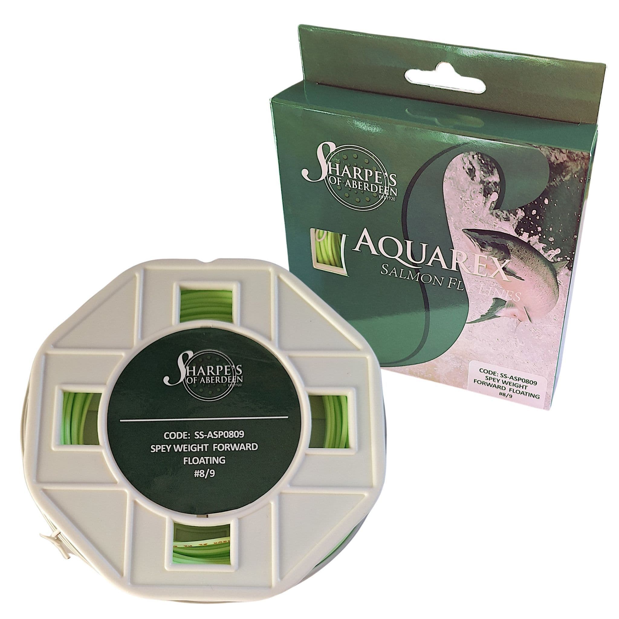 Sharpes of Aberdeen Aquarex Spey Floating Fly Line (#8/9/120ft)(Green)