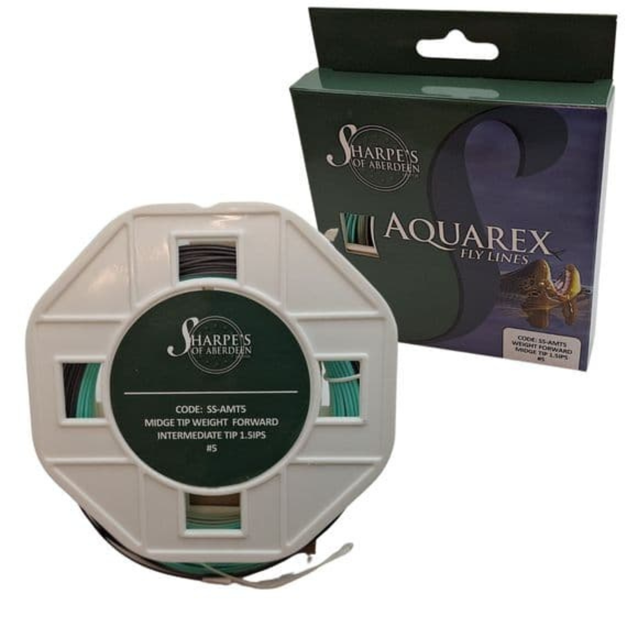 Sharpes of Aberdeen Aquarex Weight Forward Floating Midge Tip Fly Line (#6/100ft)(Black/Blue)