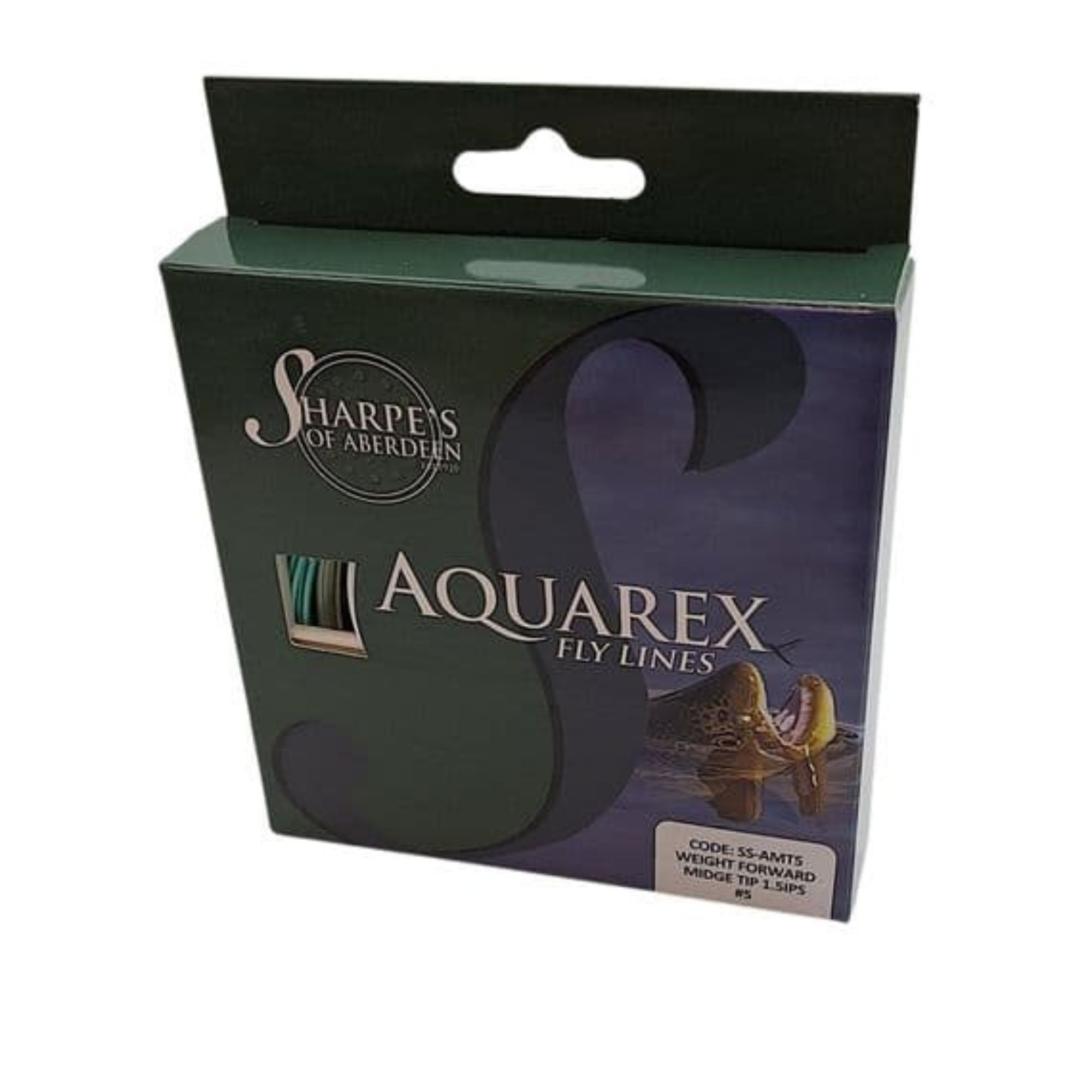 Sharpes of Aberdeen Aquarex Weight Forward Floating Midge Tip Fly Line (#6/100ft)(Black/Blue)