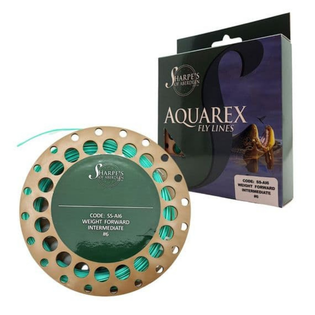Sharpes Aquarex Weight Forward Intermediate Midge Tip Fly Line (#7/100ft)(Green)