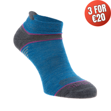 Load image into Gallery viewer, Silverpoint Unisex On The Move No Show Merino Blend Ankle Socks (Sea Foam Mele)
