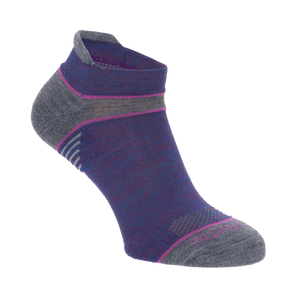 Silverpoint Unisex On The Move No Show Merino Blend Ankle Socks (Violet)