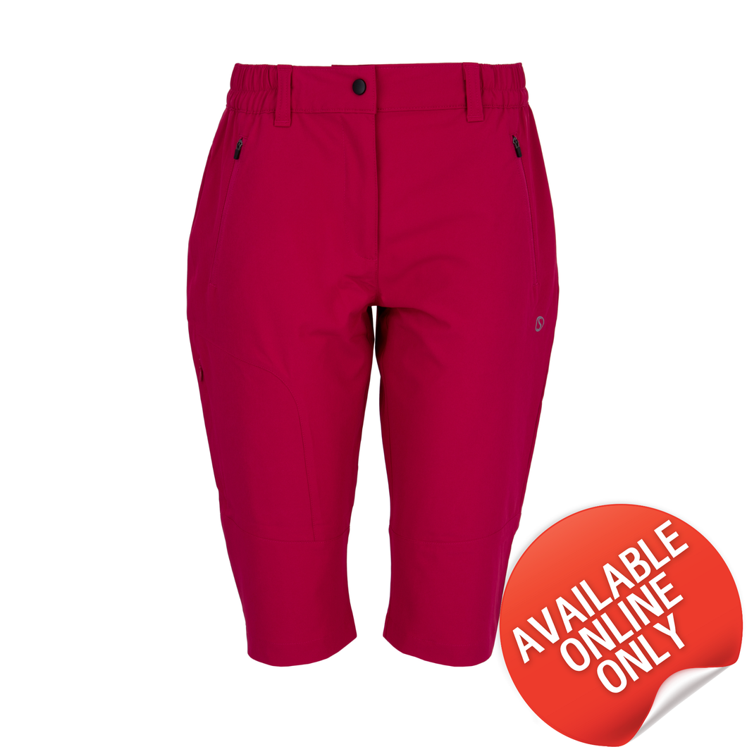 Silverpoint Women's Coniston Light Capri Trousers (Dark Pink)