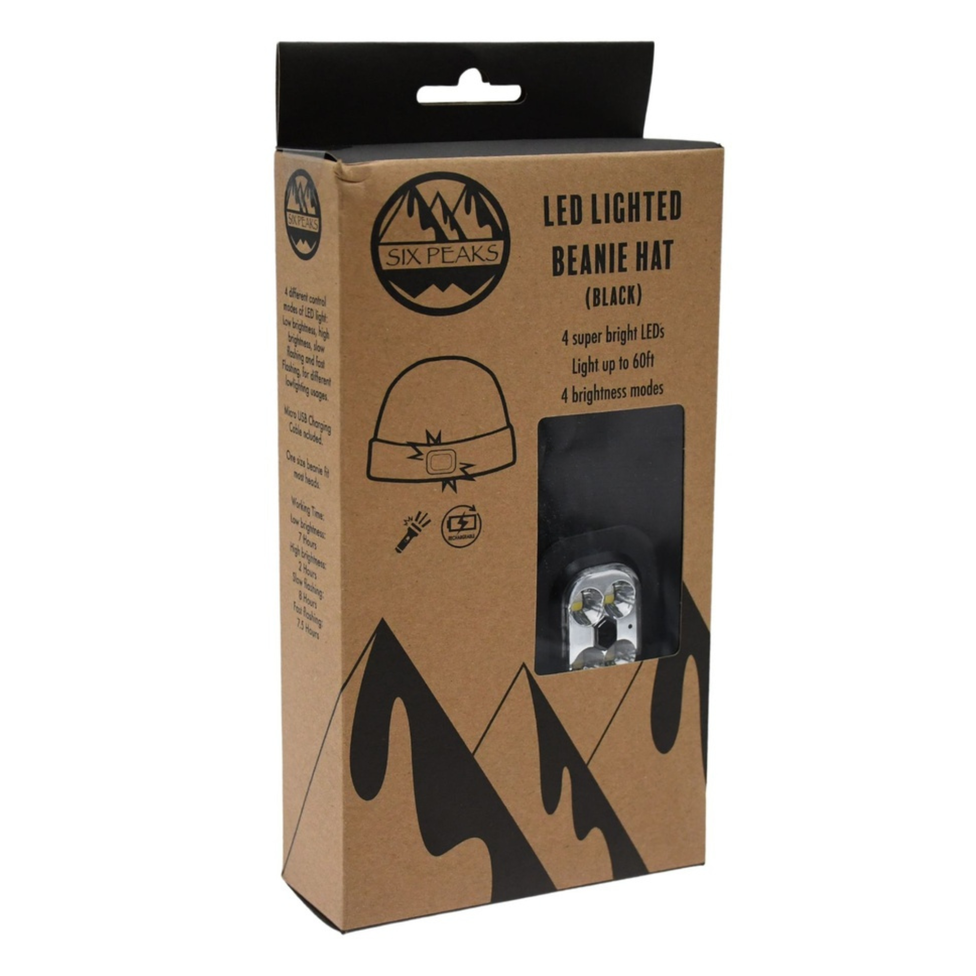 Six Peaks Unisex LED Lighted Beanie Hat (Grey)