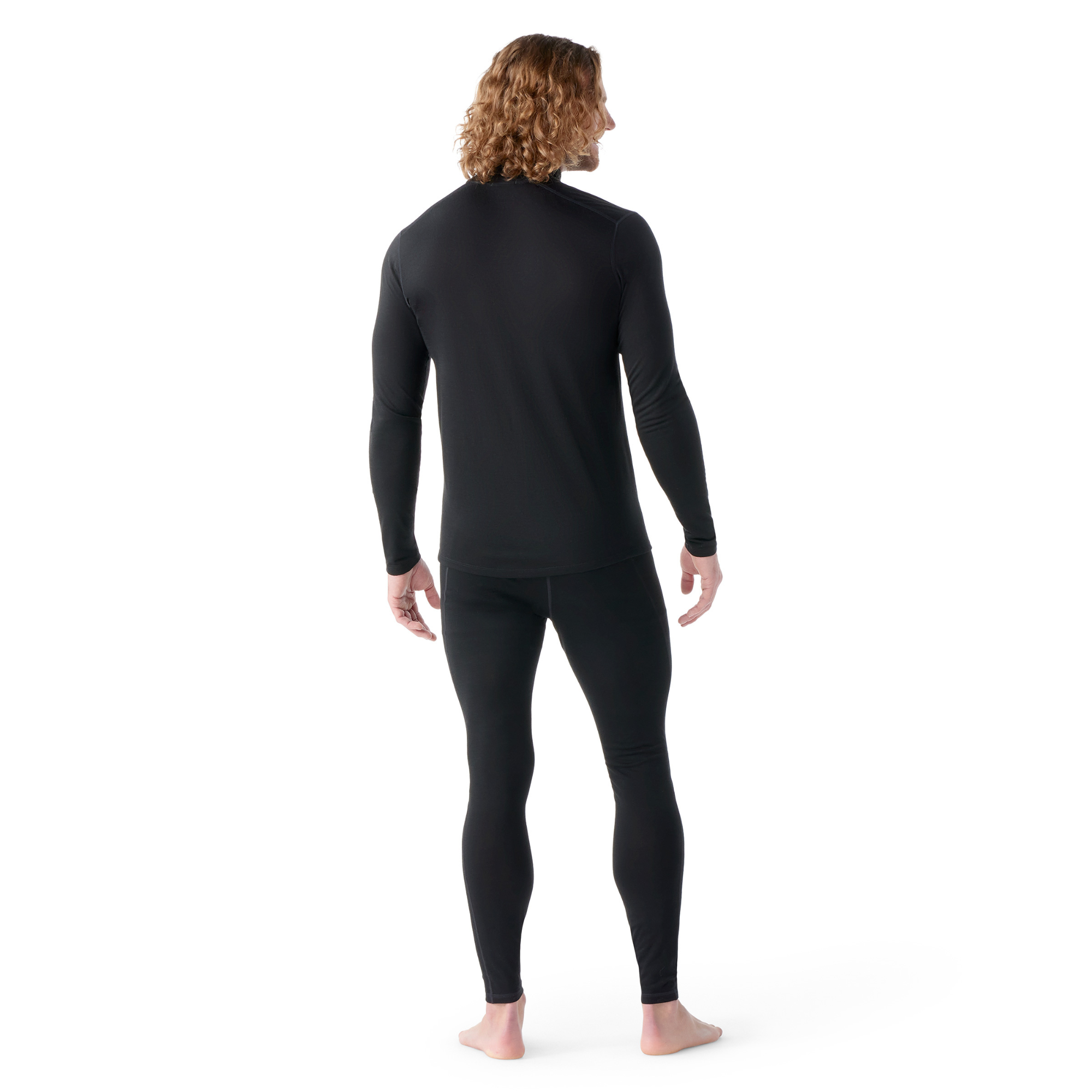 Smartwool Men's Classic Thermal Merino 150 Quarter Zip Long Sleeve Base Layer Top (Black)