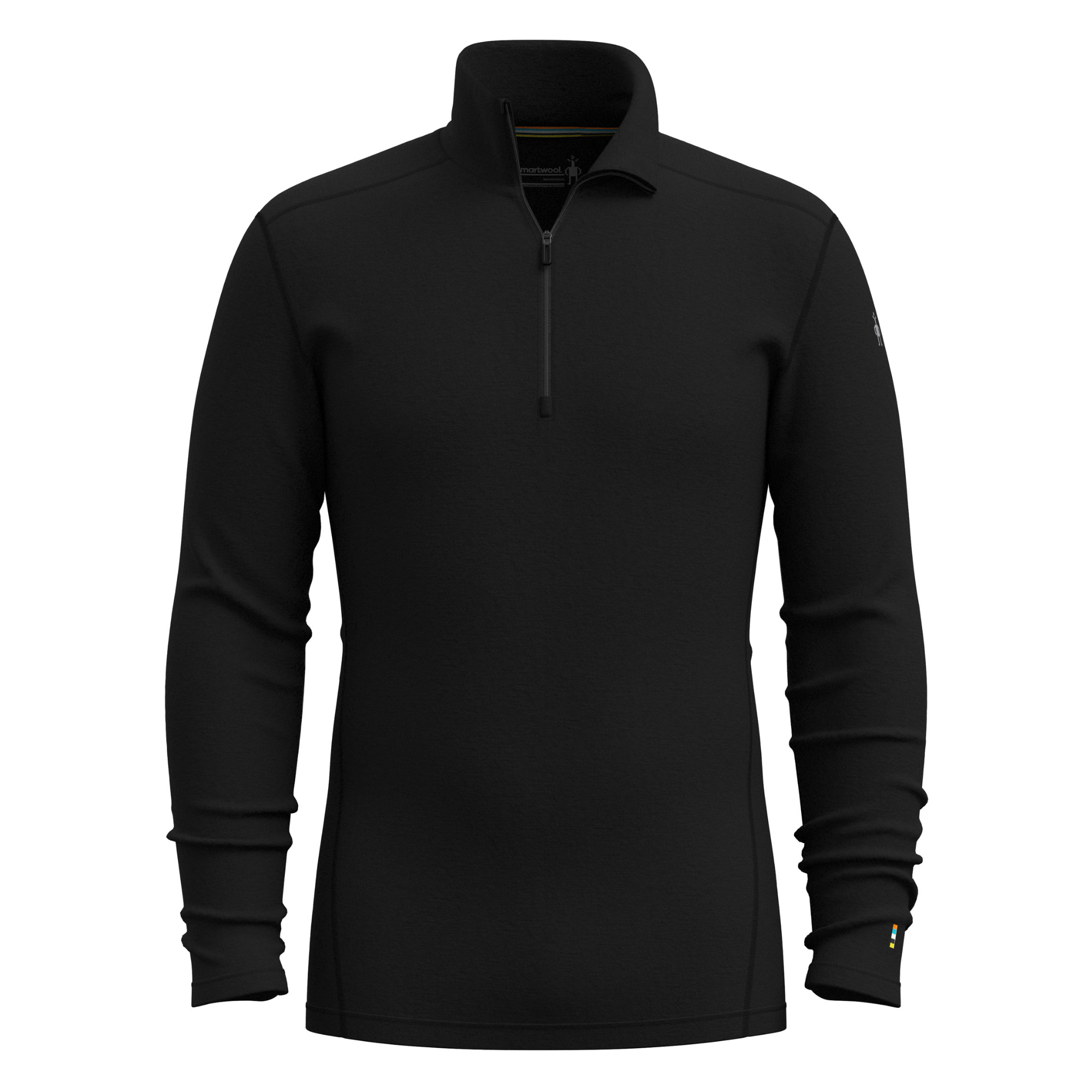 Smartwool Men's Classic Thermal Merino 250 Quarter Zip Long Sleeve Base Layer Top (Black)