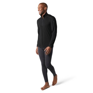 Smartwool Men's Classic Thermal Merino 250 1/4 Zip Long Sleeve Base Layer Top (Black)