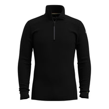 Load image into Gallery viewer, Smartwool Men&#39;s Classic Thermal Merino 250 Quarter Zip Long Sleeve Base Layer Top (Black)
