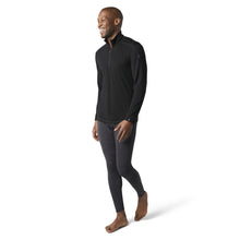 Load image into Gallery viewer, Smartwool Men&#39;s Classic Thermal Merino 250 Quarter Zip Long Sleeve Base Layer Top (Black)
