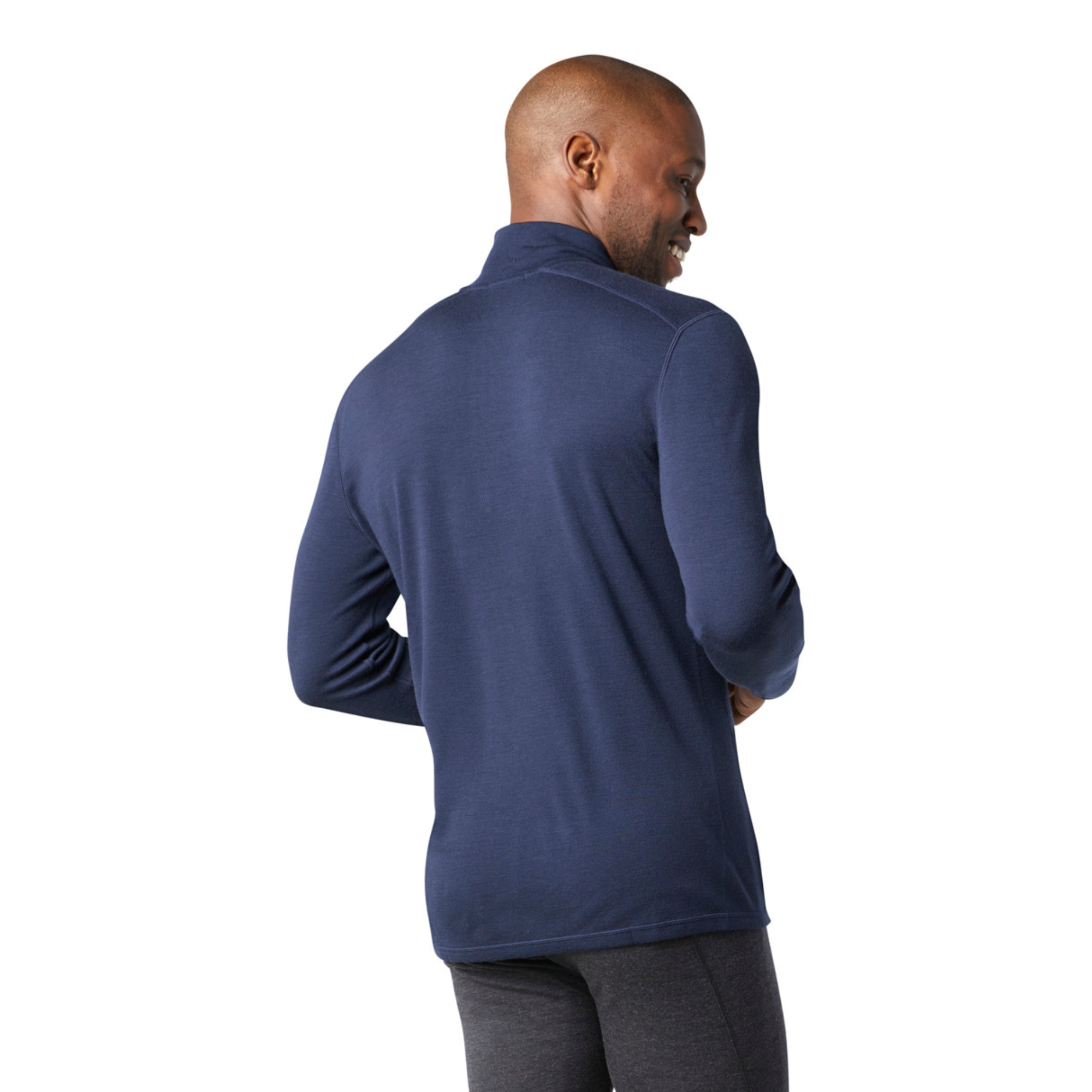 Smartwool Men's Classic Thermal Merino 250 Quarter Zip Long Sleeve Base Layer Top (Deep Navy)