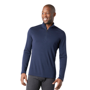 Smartwool Men's Classic Thermal Merino 250 1/4 Zip Long Sleeve Base Layer Top (Deep Navy)