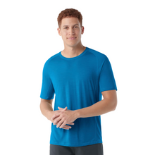 Load image into Gallery viewer, Smartwool Men&#39;s Merino Short Sleeve Technical Tee (Laguna Blue)
