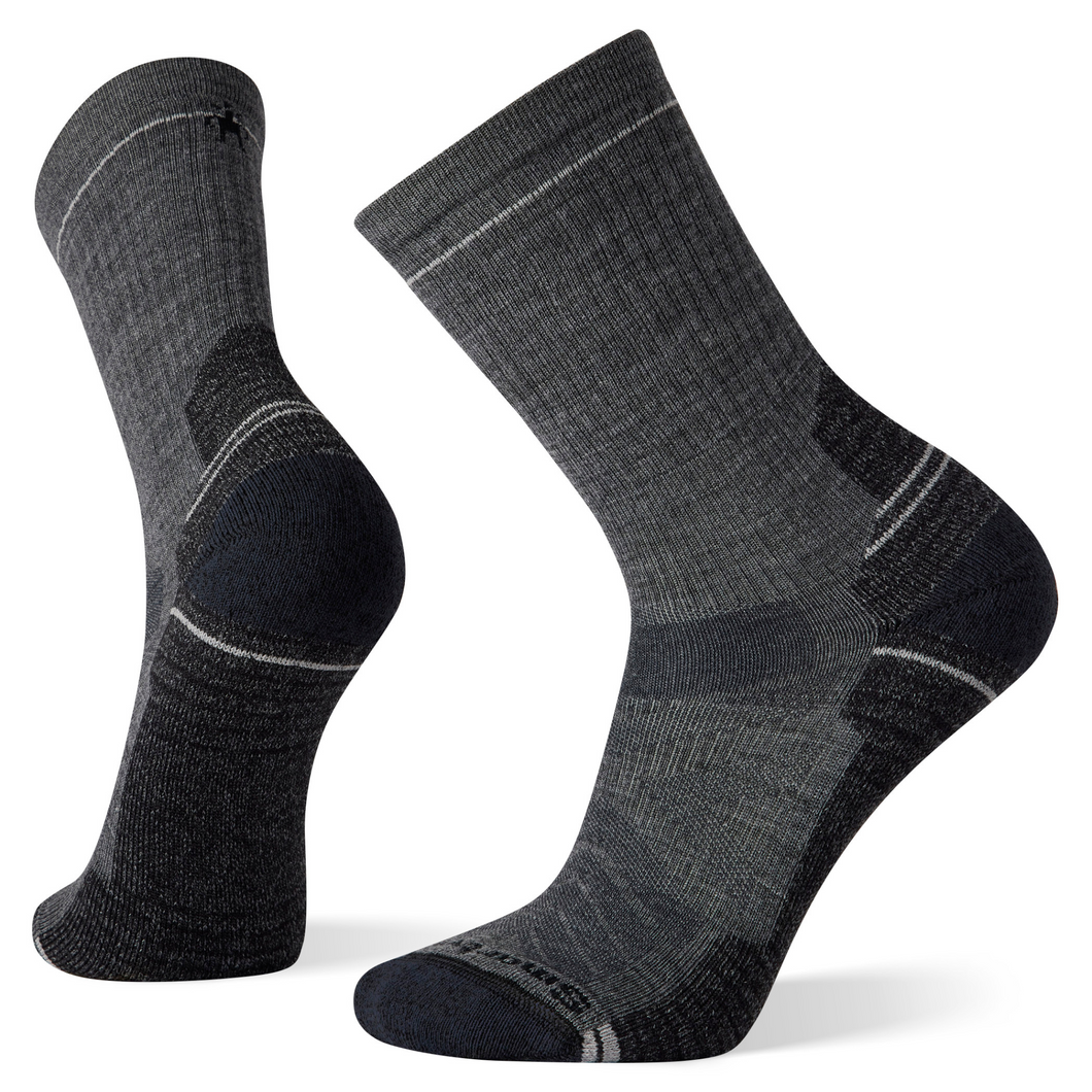 Smartwool Men's Performance Hike Light Cushion Merino Blend Crew Socks (Medium Grey)