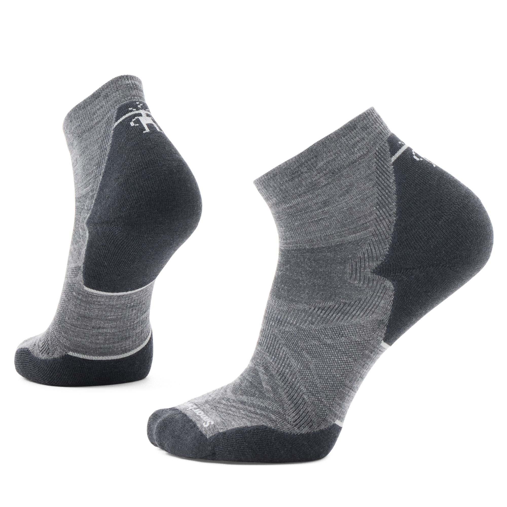 Smartwool Men's Targeted Cushion Ankle Length Run Socks Medium Grey 052 SW001661