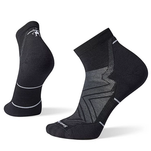 Smartwool Men's Targeted Cushion Run Merino Blend Ankle Socks (Black)