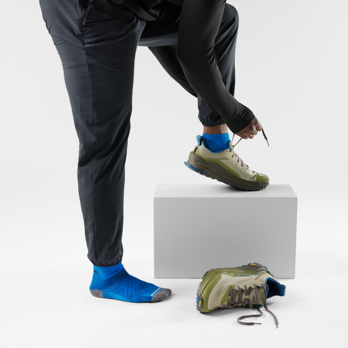 Smartwool Men's Zero Cushion Run Ankle Socks Lagune Blue Deep Navy K89 SW001653