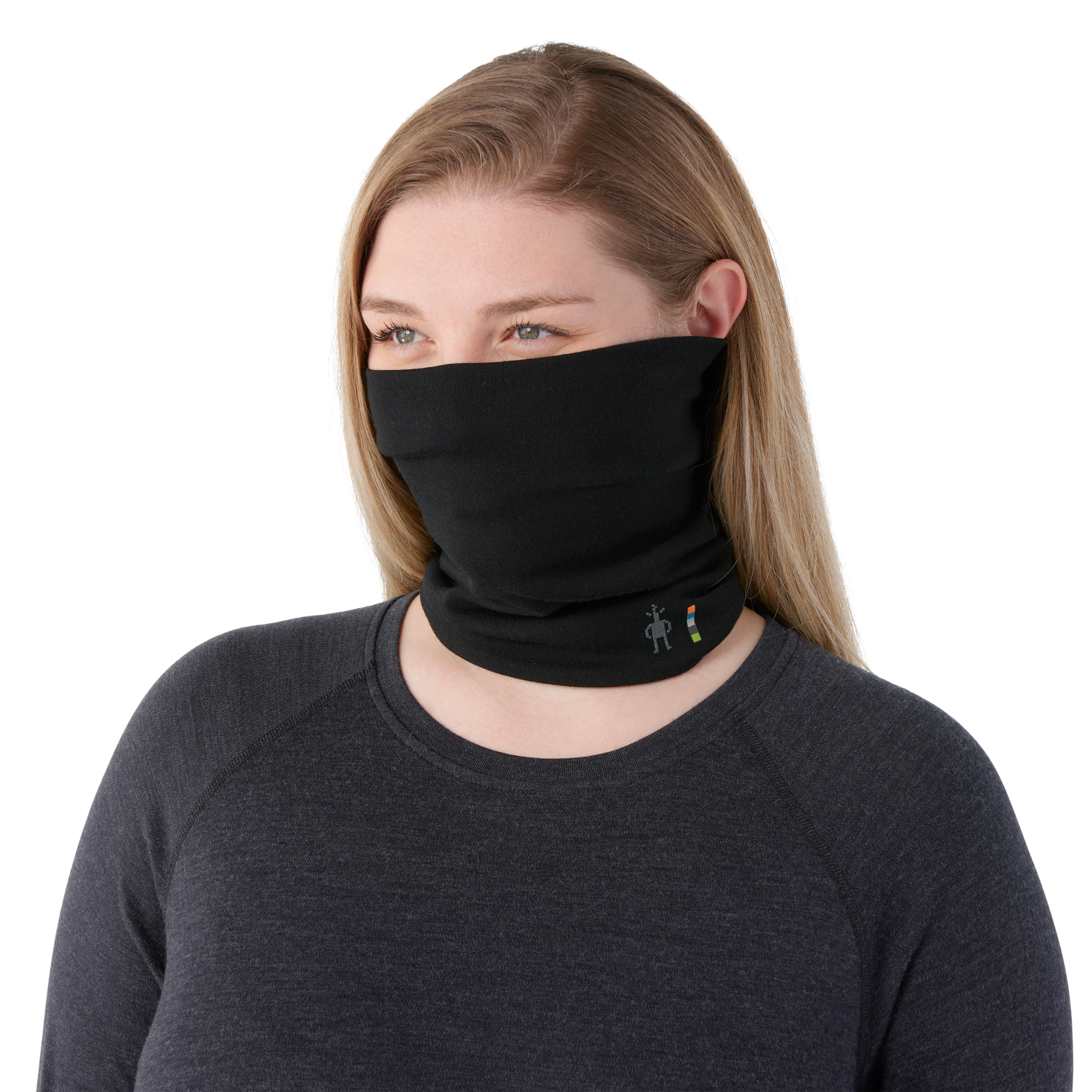 Smartwool Unisex Thermal Merino Reversible Neck Gaiter (Black)