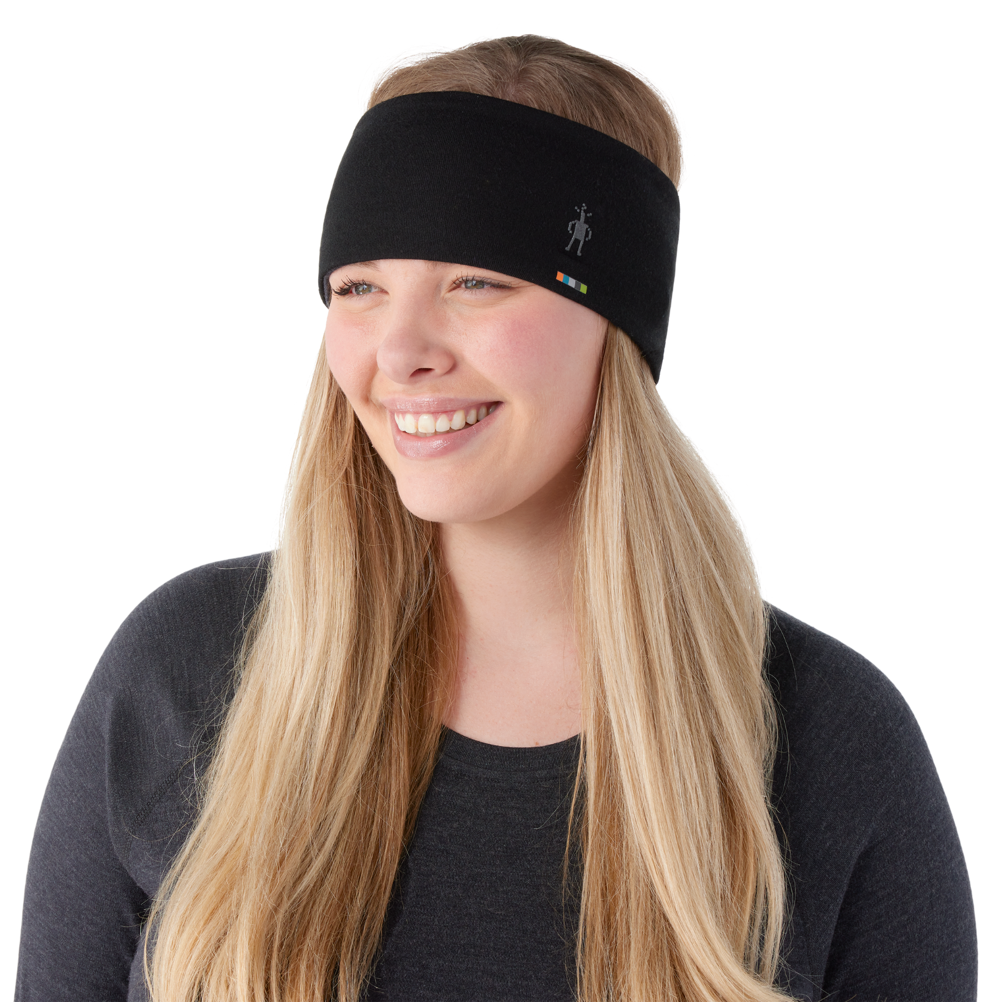 Smartwool Unisex Thermal Merino 250 Reversible Headband (Black/Charcoal Heather)