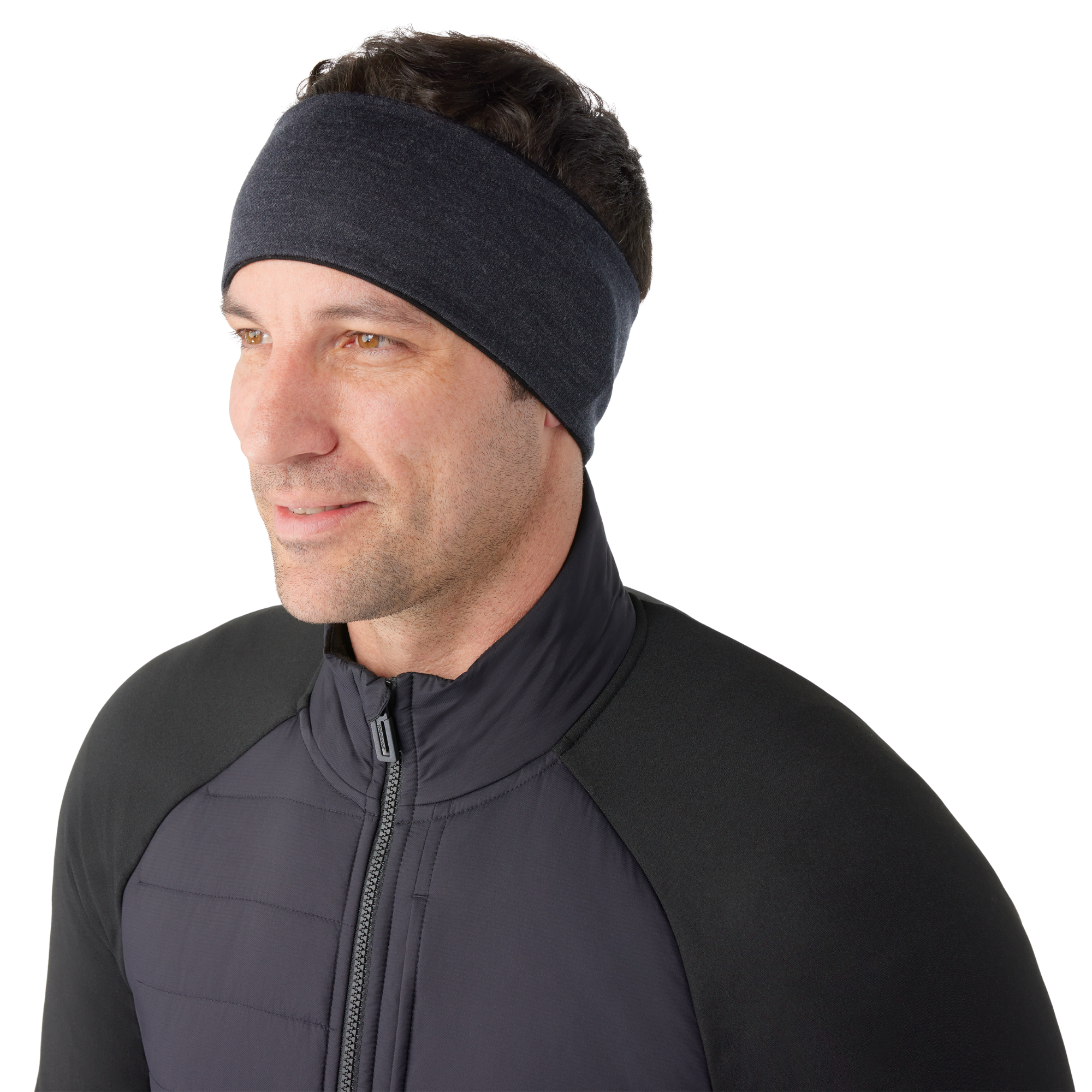 Smartwool Unisex Thermal Merino 250 Reversible Headband (Black/Charcoal Heather)