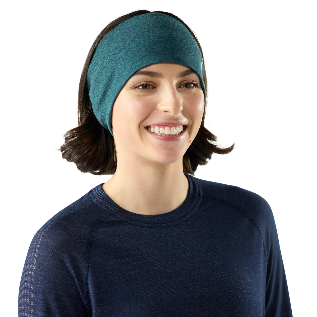 Smartwool Unisex Thermal Merino 250 Reversible Headband (Dark Teal Heather)