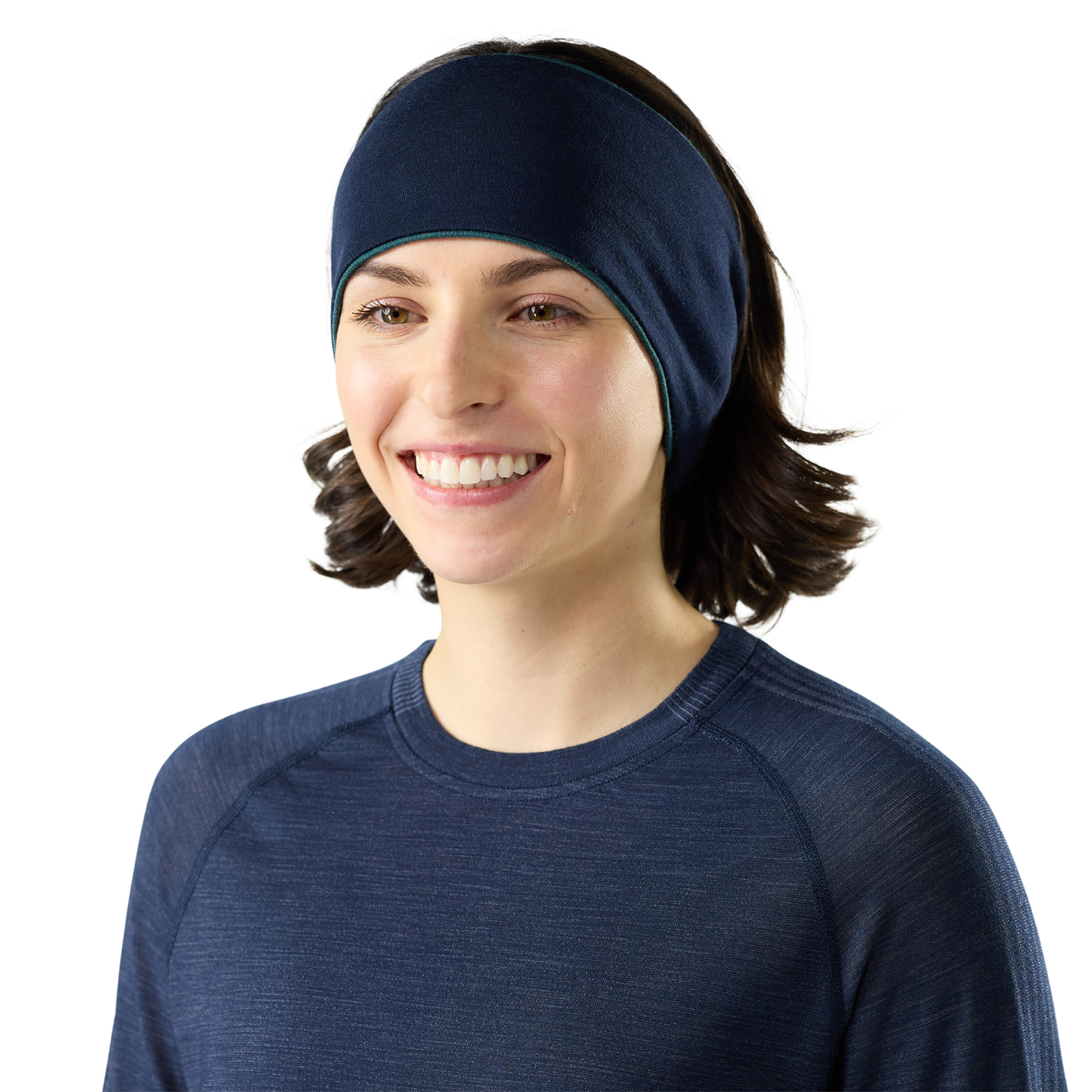 Smartwool Unisex Thermal Merino 250 Reversible Headband (Dark Teal Heather)