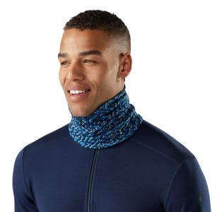Smartwool Unisex Thermal Merino Reversible Neck Gaiter (Pacific Blue Retro Line)