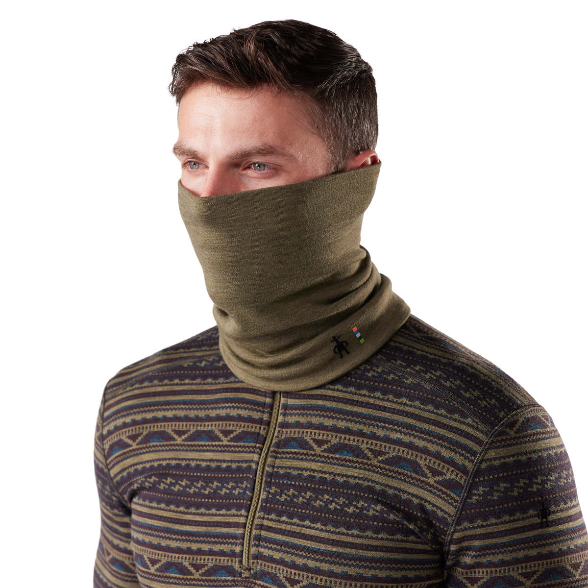 Smartwool Unisex Thermal Merino Reversible Neck Gaiter Wintermoss Heather K66 SW017071