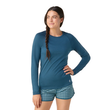 Load image into Gallery viewer, Smartwool Women&#39;s All Season Merino 150 Long Sleeve Base Layer Top (Boxed)(Twilight Blue)
