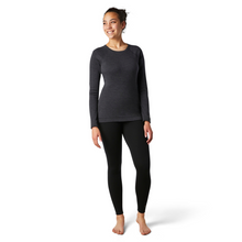 Load image into Gallery viewer, Smartwool Women&#39;s Classic Thermal Merino 250 Long Sleeve Crew Neck Base Layer Top (Charcoal Heather)
