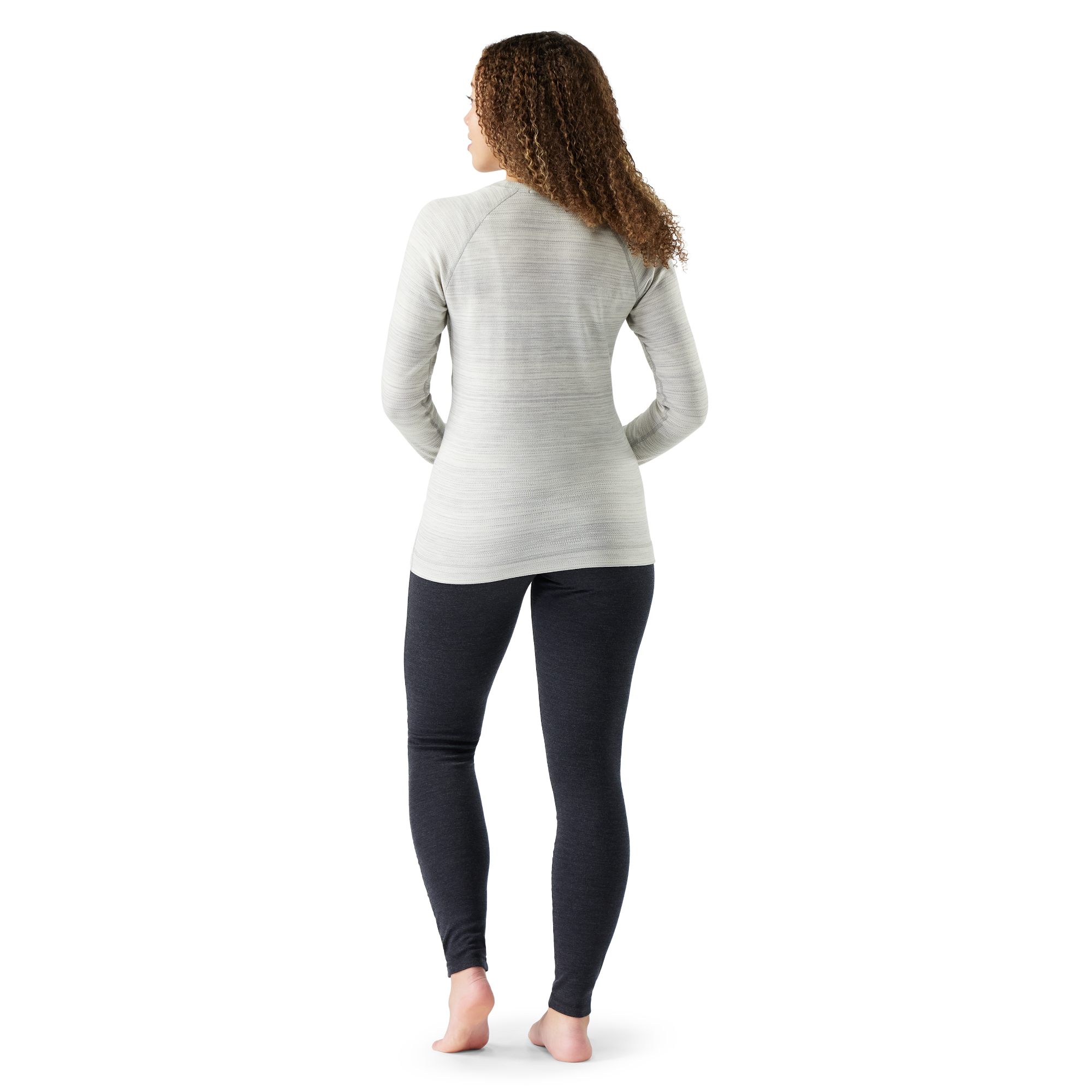 Smartwool Women's Classic Thermal Merino 250 Long Sleeve Crew Neck Base Layer Top (Light Grey Colour Shift)